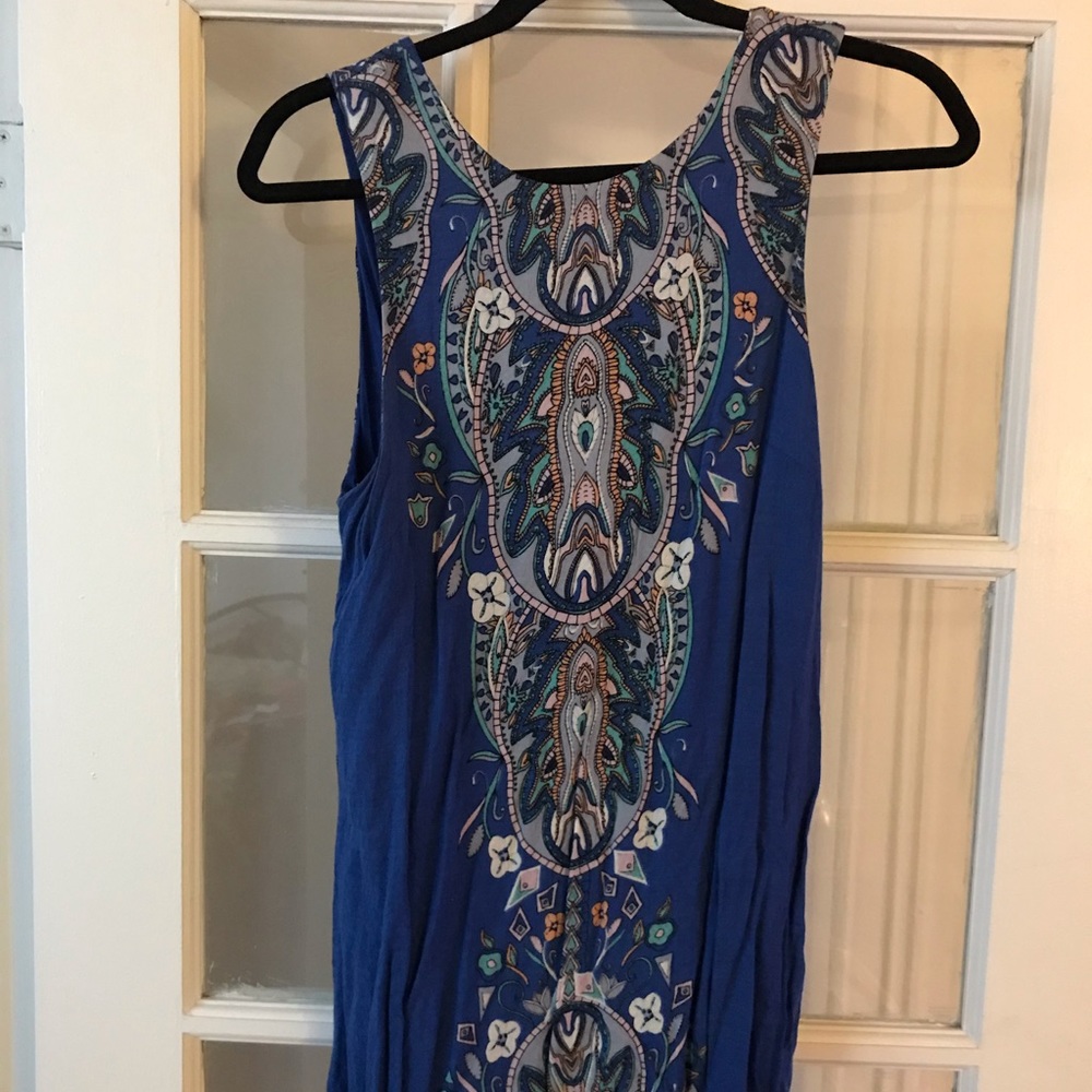 Blue Printed Dress